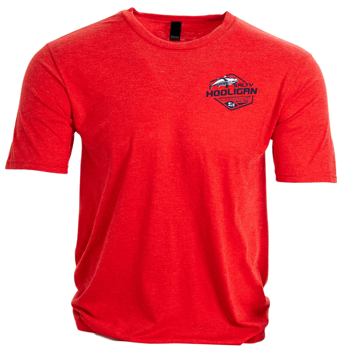 Yellowfin Tuna Graphic Tee in red, front view
