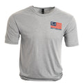 Patriotic Flag Graphic Tee in heather grey, front view