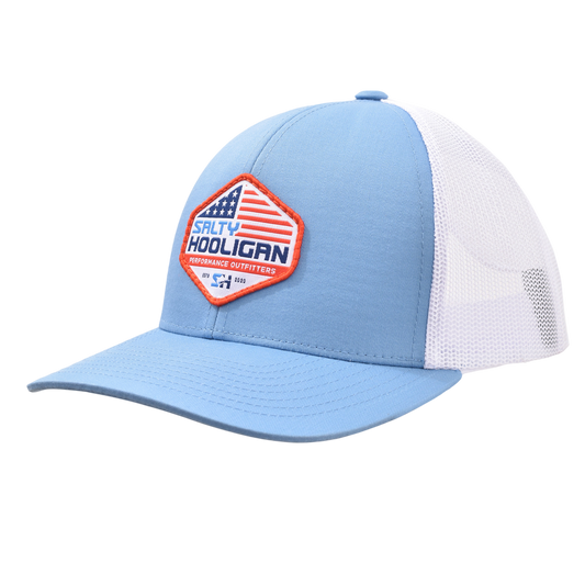 Flag Trucker - Columbia Blue