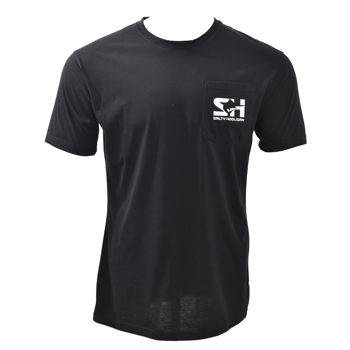 Diamond Tuna Pocket Tee in black, front view
