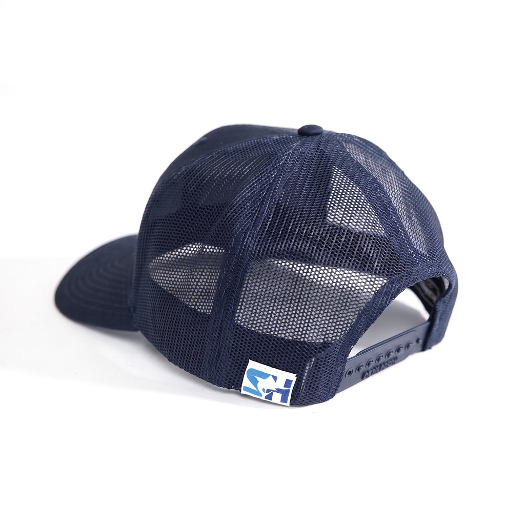 SH Marlin Patch Trucker - Navy, back