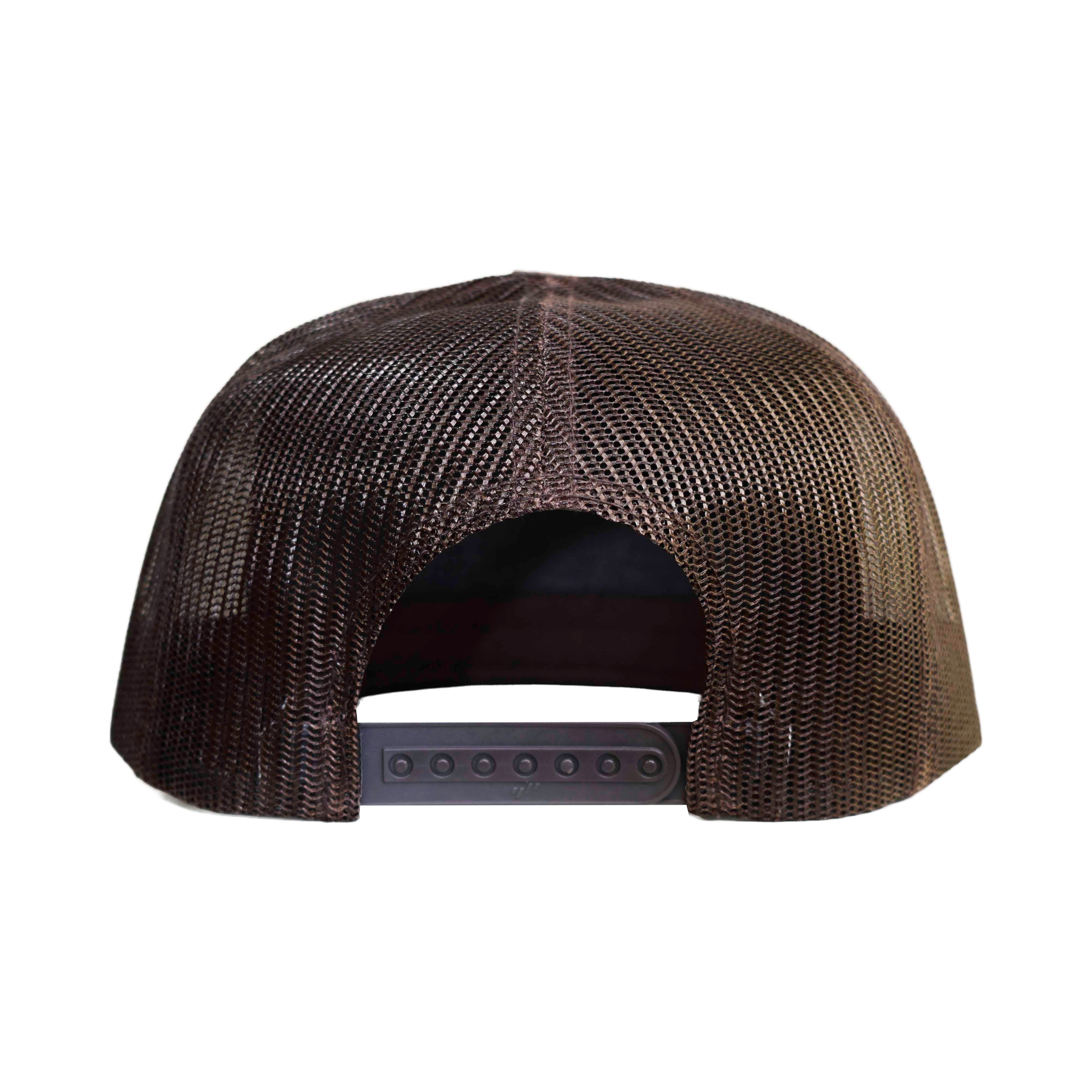 Salty Hooligan Leather Flat Bill Trucker Hat