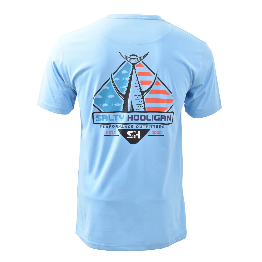 Diamond Tuna Fishing Pocket Tee – Blue