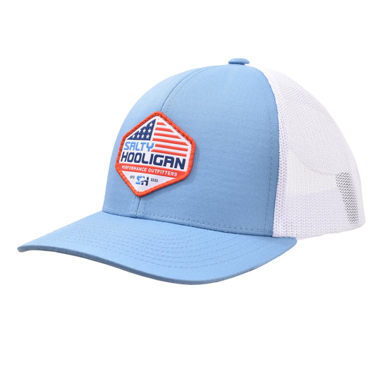 FLAG TRUCKER - COLUMBIA BLUE