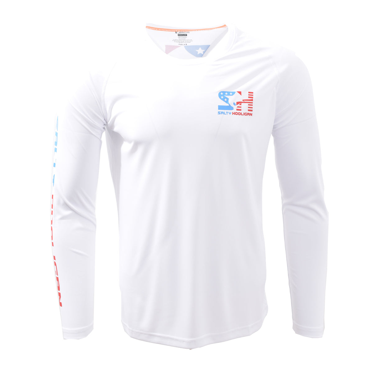 Patriotic Edition Performance Long Sleeve in white, front view