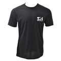 Diamond Tuna Pocket Tee in black, three-quarter front view