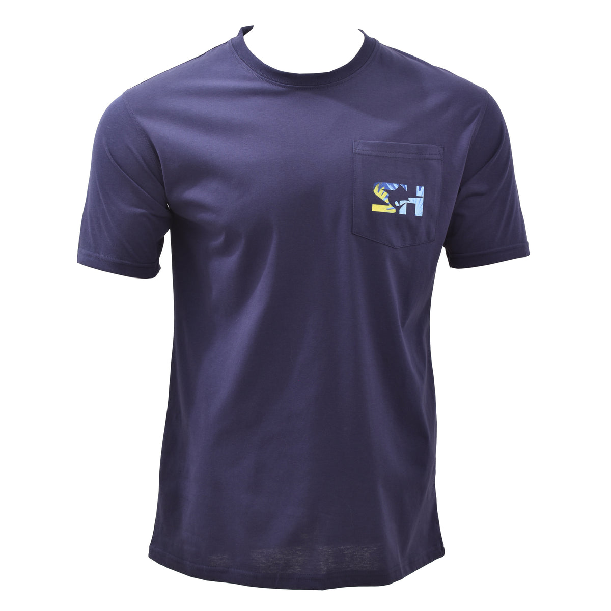 Multi Tuna Pocket Tee in navy, front view