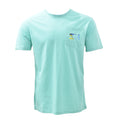 Multi Tuna Pocket Tee in mint green, front view with pocket logo