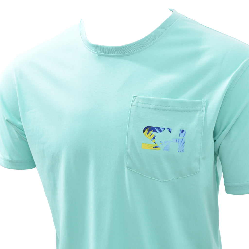 Close-up of the SH logo on the chest pocket