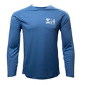 Men's Solar Tech Long Sleeve in heather blue, front view